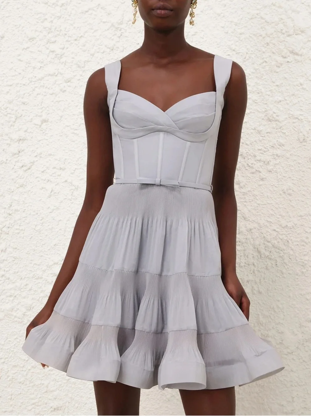 Zimmermann Kindred Spirit Pleated Draped Minidress - Picture 3 of 7